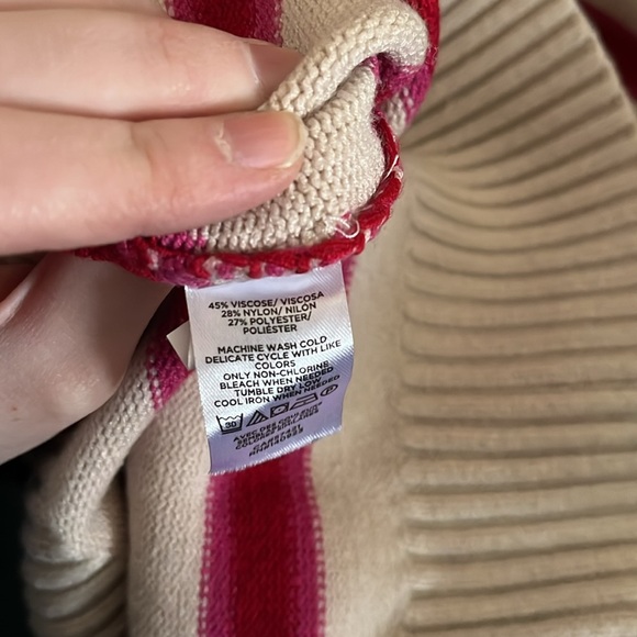 Loft Quarterzip Pink Red and Cream - Picture 5 of 5